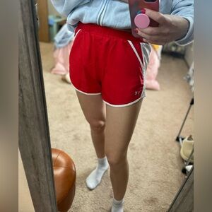 Red under Armour shorts